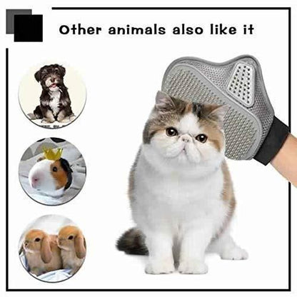 Stainless Steel Pet Grooming Glove - Gentle Deshedding Brush